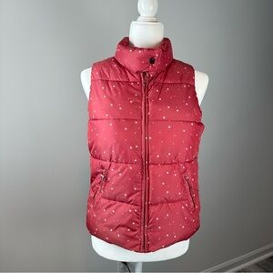 GapKids Red Star Print Puffer Vest XXL (14-16) Warm Winter Layer